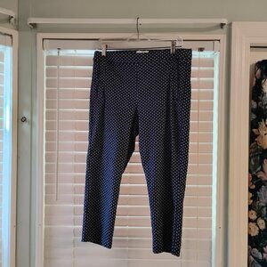 ELLE. Large. Blue with white polka dots. Inseam 21.5". Really cute.